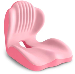 Ergonomic Seat Cushion with L-Shaped Design for Office Chair (Pink) Memory Foam Orthopedic Cushion with Coccyx Hollow, Lumbar Support & Tailbone Pain Relief for Car, Truck, Gaming Chair Ergonomic Seat Cushion with L-Shaped Design for Office Chair (Pink) Memory Foam Orthopedic Cushion with Coccyx Hollow, Lumbar Support & Tailbone Pain Relief for Car, Truck, Gaming Chair