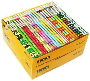 288pcs Assorted Colorful Pencils with Eraser Wooden Pencil, Novelty Awards & Incentives,No.2 HB, Back to school 288pcs Assorted Colorful Pencils with Eraser Wooden Pencil, Novelty Awards & Incentives,No.2 HB, Back to school
