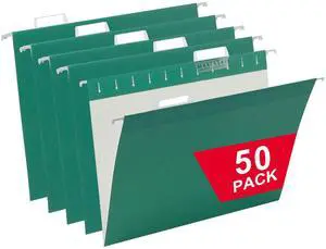 50 Packs Hanging File Folders,Green Letter Size File Folders with 1/5 Adjustable Cut Tabs,Decorative,Drawer,Desk and Cabinet Use 50 Packs Hanging File Folders,Green Letter Size File Folders with 1/5 Adjustable Cut Tabs,Decorative,Drawer,Desk and Cabinet Use