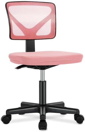 Armless Desk Chairs, Small Home Office Mesh Chairs Ergonomic Adjustable Mid Back, Swivel Rolling Task, Computer Work Vanity Small Spaces, Pink Armless Desk Chairs, Small Home Office Mesh Chairs Ergonomic Adjustable Mid Back, Swivel Rolling Task, Computer Work Vanity Small Spaces, Pink