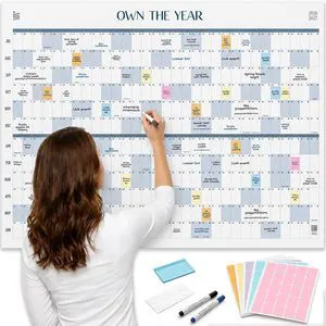 2026-2027 Academic Giant Dry Erase Wall Calendar | 4ft x 3ft Full Year View Extra Large 4ft x 3ft dry erase academic planner for school, classroom, college, office, and home organization 2026-2027 Academic Giant Dry Erase Wall Calendar | 4ft x 3ft Full Year View Extra Large 4ft x 3ft dry erase academic planner for school, classroom, college, office, and home organization