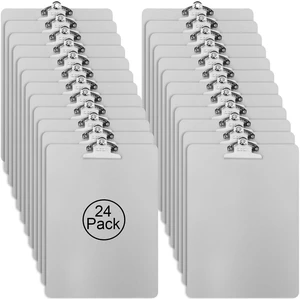 Metal Clipboard, 24 Pack Heavy Duty Aluminum Clipboards 12 x 9 Inches, A4 Letter Sizer Document Holder with High Capacity Clip, Suitable for School, Office, Jobsite or Medical Staff, Silver Metal Clipboard, 24 Pack Heavy Duty Aluminum Clipboards 12 x 9 Inches, A4 Letter Sizer Document Holder with High Capacity Clip, Suitable for School, Office, Jobsite or Medical Staff, Silver