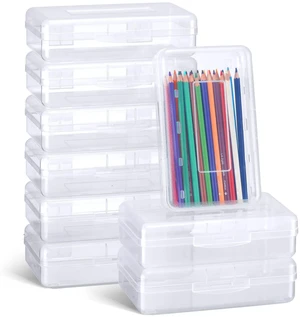 24 Pack Clear Plastic Pencil Box,Transparent Stackable Organizer for School Supplies, Large Case for Crayons Markers, Snap-lid Keeps Stationery Secure, Bulk Set 24 Pack Clear Plastic Pencil Box,Transparent Stackable Organizer for School Supplies, Large Case for Crayons Markers, Snap-lid Keeps Stationery Secure, Bulk Set