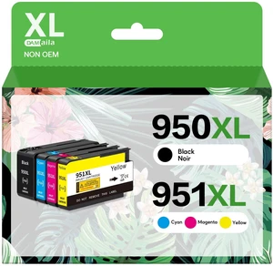 950XL 951XL Combo Compatible for HP 950 XL 951 XL Ink Cartridge Replacement for HP OfficeJet Pro 8600 8610 8620 8100 8630 8660 8640 8615 76DW 251DW (1 Black, 1 Cyan, 1 Magenta, 1 Yellow) 950XL 951XL Combo Compatible for HP 950 XL 951 XL Ink Cartridge Replacement for HP OfficeJet Pro 8600 8610 8620 8100 8630 8660 8640 8615 76DW 251DW (1 Black, 1 Cyan, 1 Magenta, 1 Yellow)