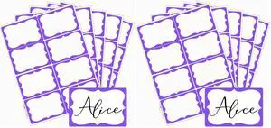 Purple Name Tags,2"x 3" Name Tag Stickers with Purple Border 200 Pcs Adhesive Name Tags Sticker Name Badges Labels for School, Office, Home, Party, Conferences (Pack of 2) Purple Name Tags,2"x 3" Name Tag Stickers with Purple Border 200 Pcs Adhesive Name Tags Sticker Name Badges Labels for School, Office, Home, Party, Conferences (Pack of 2)