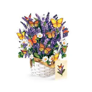 Pop Up Cards, Lavender & Butterflies, 12 Inch Life Sized Forever Flower Bouquet 3D Popup Greeting Card, Birthday & Thank You Card, Blank Notecard & Envelope Pop Up Cards, Lavender & Butterflies, 12 Inch Life Sized Forever Flower Bouquet 3D Popup Greeting Card, Birthday & Thank You Card, Blank Notecard & Envelope