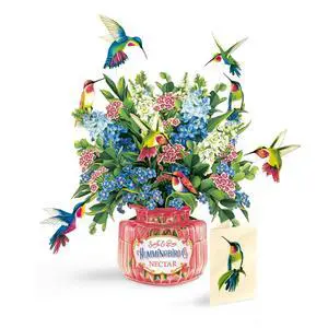 Pop Up Cards, Hummingbird Oasis, 12 Inch Life Sized Forever Flower Bouquet 3D Popup Greeting Card, Birthday Cards, Thank You Card, Blank Notecard & Envelope Pop Up Cards, Hummingbird Oasis, 12 Inch Life Sized Forever Flower Bouquet 3D Popup Greeting Card, Birthday Cards, Thank You Card, Blank Notecard & Envelope