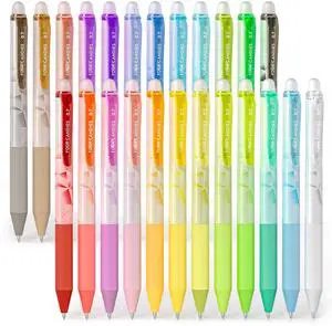 Retractable Erasable Gel Pen, Fine Point, 0.7mm, 24 Colors Make Mistakes Disappear, Vibrant Assorted Color Erasable Pens for Writing, Planners & Crossword Puzzles Retractable Erasable Gel Pen, Fine Point, 0.7mm, 24 Colors Make Mistakes Disappear, Vibrant Assorted Color Erasable Pens for Writing, Planners & Crossword Puzzles