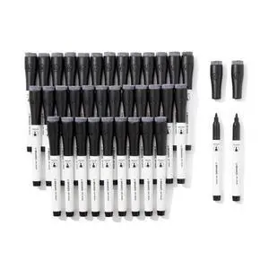 Dry Erase Markers Medium Tip Set, 36 Pack, Black, Whiteboard Pens with Medium Point and Built In Eraser Caps, Low Odor Ink, Dry Erase Markers For Classroom, Office, Or Home Dry Erase Markers Medium Tip Set, 36 Pack, Black, Whiteboard Pens with Medium Point and Built In Eraser Caps, Low Odor Ink, Dry Erase Markers For Classroom, Office, Or Home