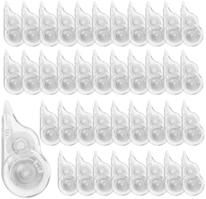 40 Pcs Correction Tape, 39.4 Ft, Tear-Resistant, 0.2 in Width White Wrong Out Bulk Clear Applicator Correction Tape for School, Office, Home, Note Taking, Journal 40 Pcs Correction Tape, 39.4 Ft, Tear-Resistant, 0.2 in Width White Wrong Out Bulk Clear Applicator Correction Tape for School, Office, Home, Note Taking, Journal