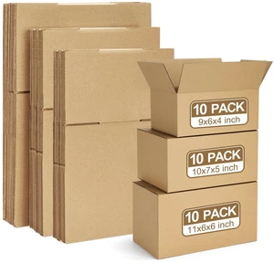 30 Pack Small Shipping Boxes Assorted Sizes, 9x6x4 & 10x7x5 & 11x6x6 10 PCS Each Mailing Boxes, Brown Corrugated Box Mailers, Cardboard Boxes for Packaging Small Business 30 Pack Small Shipping Boxes Assorted Sizes, 9x6x4 & 10x7x5 & 11x6x6 10 PCS Each Mailing Boxes, Brown Corrugated Box Mailers, Cardboard Boxes for Packaging Small Business