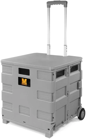 Collapsible Rolling Utility Cart with Lid 80 lb Capacity Folding Dolly with Telescoping Handle Heavy Duty Plastic Crate on Wheels for Shopping Office and Teachers (50876) Collapsible Rolling Utility Cart with Lid 80 lb Capacity Folding Dolly with Telescoping Handle Heavy Duty Plastic Crate on Wheels for Shopping Office and Teachers (50876)