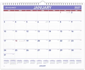 2027 Wall Calendar, Monthly, 15" x 12" Planner, Ruled Daily Blocks (PM82827) 2027 Wall Calendar, Monthly, 15" x 12" Planner, Ruled Daily Blocks (PM82827)