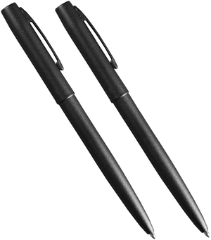 Weatherproof Black Metal Clicker Pen, Black Ink, 2 Pack (No. 97-2) Weatherproof Black Metal Clicker Pen, Black Ink, 2 Pack (No. 97-2)