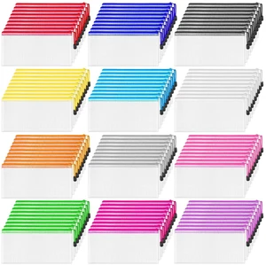 108 Pack Pencil Pouch Bulk, 9.5" x 4.5" Mesh Zipper Pouch, 12 Colors Small Clear Zipper Pouch Pencil Case for Supplies Storage, Travel, Cash, Cosmetics, Office with Translucent Waterproof PVC 108 Pack Pencil Pouch Bulk, 9.5" x 4.5" Mesh Zipper Pouch, 12 Colors Small Clear Zipper Pouch Pencil Case for Supplies Storage, Travel, Cash, Cosmetics, Office with Translucent Waterproof PVC