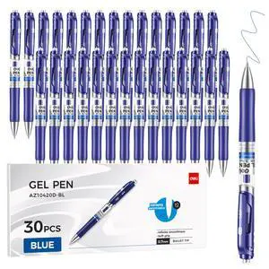 Gel Pens, 30 Pcs Pens Blue Ink, Medium Point Pen Bulk 0.7mm Retractable, Smooth Writing, Fast Dry, No Bleed for Journaling Note Taking, Home School Office Supplies Gel Pens, 30 Pcs Pens Blue Ink, Medium Point Pen Bulk 0.7mm Retractable, Smooth Writing, Fast Dry, No Bleed for Journaling Note Taking, Home School Office Supplies