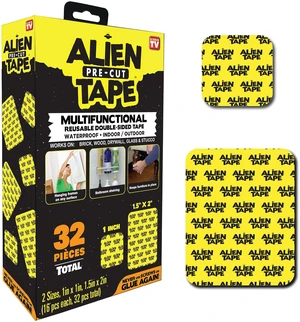 Pre Cut 32 Piece Ser Double Sided Tape Multipurpose Removable Adhesive Transparent Grip Mounting Strips Washable Strong Sticky Heavy Duty for Carpet Photo Frame Poster Décor As Seen On TV Pre Cut 32 Piece Ser Double Sided Tape Multipurpose Removable Adhesive Transparent Grip Mounting Strips Washable Strong Sticky Heavy Duty for Carpet Photo Frame Poster Décor As Seen On TV