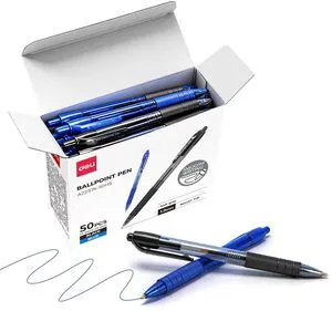 Pens Bulk, Ballpoint Pens 1.0MM, 25 Pack Black Ink & 25 Pack Blue Ink Medium Point, Smooth Writing Retractable Pen with Soft Grip, No Bleed,Fast Dry for Office School Home Use Pens Bulk, Ballpoint Pens 1.0MM, 25 Pack Black Ink & 25 Pack Blue Ink Medium Point, Smooth Writing Retractable Pen with Soft Grip, No Bleed,Fast Dry for Office School Home Use