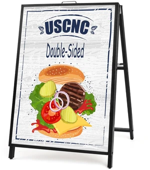 24 x 36 Inch A Frame Sign Double-Sided Folding Sandwich Board Heavy Duty Slide-in Sidewalk Signboard for Outdoor Street Advertising Poster(Frame onlyNo white board) 24 x 36 Inch A Frame Sign Double-Sided Folding Sandwich Board Heavy Duty Slide-in Sidewalk Signboard for Outdoor Street Advertising Poster(Frame onlyNo white board)