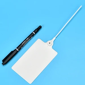 100 Plastic Shipping Tags - Waterproof, Writable Labels for Security, Storage, Hanging - With Marker Pen (White) 100 Plastic Shipping Tags - Waterproof, Writable Labels for Security, Storage, Hanging - With Marker Pen (White)