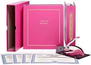 Not for Profit Kit (Pink) - Binder, Slipcase, Membership Certificates, Index Tabs & Corporate Seal Not for Profit Kit (Pink) - Binder, Slipcase, Membership Certificates, Index Tabs & Corporate Seal