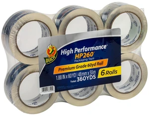 HP260 High Performance Packing Tape Refills, 6 Rolls Heavy Duty, E-Commerce Shipping, Warehouses, Tear-Resistant, Crystal Clear, 3" Core, 1.88 Inch x 60 Yards HP260 High Performance Packing Tape Refills, 6 Rolls Heavy Duty, E-Commerce Shipping, Warehouses, Tear-Resistant, Crystal Clear, 3" Core, 1.88 Inch x 60 Yards