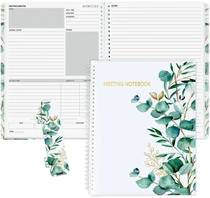 Half Meeting Half Note - 8.5"x11" Professional Notebooks for Work - 160 Pages, A4 Size Project Planner, Spiral Meeting Agenda/Minutes Organizer for Women Men, Note Taking, Office & Business Half Meeting Half Note - 8.5"x11" Professional Notebooks for Work - 160 Pages, A4 Size Project Planner, Spiral Meeting Agenda/Minutes Organizer for Women Men, Note Taking, Office & Business