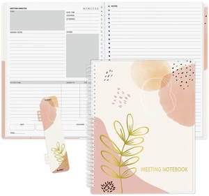 Half Meeting Half Note - 8.5"x11" Professional Notebooks for Work - 160 Pages, A4 Size Project Planner, Spiral Meeting Agenda/Minutes Organizer for Women Men, Note Taking, Office & Business Half Meeting Half Note - 8.5"x11" Professional Notebooks for Work - 160 Pages, A4 Size Project Planner, Spiral Meeting Agenda/Minutes Organizer for Women Men, Note Taking, Office & Business