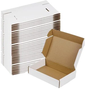 50 Pack 9x6x2 Shipping Boxes, White Corrugated Cardboard Packaging Box for Small Business 50 Pack 9x6x2 Shipping Boxes, White Corrugated Cardboard Packaging Box for Small Business