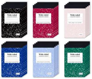 Small Composition Notebook Bulk, Wide Ruled, 160 Pages, Assorted 4.75 x 7.5 in, 80 Sheets, 24 Pack Half Size Composition Notebooks, Mini Notepad Journal, Primary Students, Classroom, Reading Small Composition Notebook Bulk, Wide Ruled, 160 Pages, Assorted 4.75 x 7.5 in, 80 Sheets, 24 Pack Half Size Composition Notebooks, Mini Notepad Journal, Primary Students, Classroom, Reading