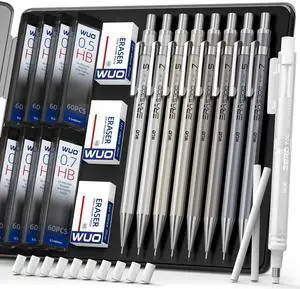 0.5&0.7mm Metal Mechanical Pencil Set, 8-Pack with Eraser Pen and Case 480 HB Lead Refills, 3 Erasers + 10 Eraser Refills, Two Sizes, for Writing, Drawing, Drafting, Sketching 0.5&0.7mm Metal Mechanical Pencil Set, 8-Pack with Eraser Pen and Case 480 HB Lead Refills, 3 Erasers + 10 Eraser Refills, Two Sizes, for Writing, Drawing, Drafting, Sketching