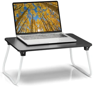 Foldable Lap Desk Laptop Stand Bed Desk Table Tray, Breakfast Serving Tray, Portable & Lightweight Mini Table, Lap Tablet Desk for Sofa Couch Floor - Black Foldable Lap Desk Laptop Stand Bed Desk Table Tray, Breakfast Serving Tray, Portable & Lightweight Mini Table, Lap Tablet Desk for Sofa Couch Floor - Black