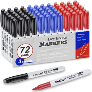 Dry Erase Markers Fine Tip, 3 Assorted Colors, 72 Pack Low-Odor Whiteboard Markers, Office Supplies Low-Odor Whiteboard Markers, Smooth Writing. Ideal for School, Classroom & Office Daily Supplies Dry Erase Markers Fine Tip, 3 Assorted Colors, 72 Pack Low-Odor Whiteboard Markers, Office Supplies Low-Odor Whiteboard Markers, Smooth Writing. Ideal for School, Classroom & Office Daily Supplies