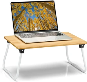 Foldable Lap Desk Laptop Stand Bed Desk Table Tray, Breakfast Serving Tray, Portable & Lightweight Mini Table, Lap Tablet Desk for Sofa Couch Floor - Wood Foldable Lap Desk Laptop Stand Bed Desk Table Tray, Breakfast Serving Tray, Portable & Lightweight Mini Table, Lap Tablet Desk for Sofa Couch Floor - Wood