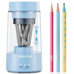 Fully Automatic Rechargeable Electric Pencil Sharpener 3 Adjustable Sharpness Modes, Compatible with 6-12mm Pencils, Hands-Free Operation for Home, Office and Classroom, Blue Fully Automatic Rechargeable Electric Pencil Sharpener 3 Adjustable Sharpness Modes, Compatible with 6-12mm Pencils, Hands-Free Operation for Home, Office and Classroom, Blue