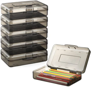 6 Pack Pencil Box, Hard Pencil Boxes for School Supplies Bulk Large Plastic Pencil Case with Lid, Clear Pencil Container, Stackable School Boxes Crayon Boxes Bulk for Kids 6 Pack Pencil Box, Hard Pencil Boxes for School Supplies Bulk Large Plastic Pencil Case with Lid, Clear Pencil Container, Stackable School Boxes Crayon Boxes Bulk for Kids