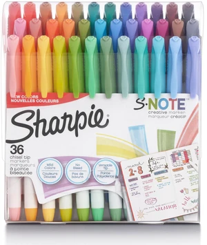 S-Note Chisel Tip Pastel Markers & Highlighters, Assorted Colors Markers Set, Back to School Supplies & Teacher Essentials, Bulk 36 Pack S-Note Chisel Tip Pastel Markers & Highlighters, Assorted Colors Markers Set, Back to School Supplies & Teacher Essentials, Bulk 36 Pack