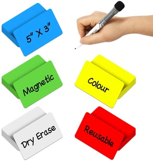 Dry Erase Magnetic Labels 5x3 in, Magnetic Dry Erase Labels 40 Pack Reusable Dry Erase Magnetic Labels for Whiteboards, Locker, School, Classroom, Office, Home Dry Erase Magnetic Labels 5x3 in, Magnetic Dry Erase Labels 40 Pack Reusable Dry Erase Magnetic Labels for Whiteboards, Locker, School, Classroom, Office, Home