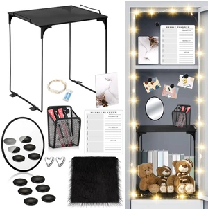 19 Pcs Locker Organizer and Decorating Kit, First Day of Essentials Marble Print Whiteboard with Markers Locker Shelf Plush Area Rug Mirror Magnetic Cup (Black Gold) 19 Pcs Locker Organizer and Decorating Kit, First Day of Essentials Marble Print Whiteboard with Markers Locker Shelf Plush Area Rug Mirror Magnetic Cup (Black Gold)