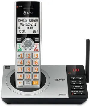 DECT 6.0 Expandable Cordless Phone with Answering System, Silver/Black with 1 Handset (CL82107) DECT 6.0 Expandable Cordless Phone with Answering System, Silver/Black with 1 Handset (CL82107)