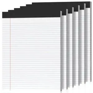 6 Pack Legal Pads 8.5 x 11 College Ruled 300 Sheets Note Pads 8.5 x 11 Notepads Perforated Writing Pads 8.5 x 11 Pads of Paper Lined White Paper, 50 Sheets per Notebook for Office & School Supplies 6 Pack Legal Pads 8.5 x 11 College Ruled 300 Sheets Note Pads 8.5 x 11 Notepads Perforated Writing Pads 8.5 x 11 Pads of Paper Lined White Paper, 50 Sheets per Notebook for Office & School Supplies