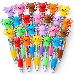 24PCS Cute Axolotl Pens, 4-in-1 Multicolor Ballpoint Pens for Kids Kawaii Cartoon Pens, Birthday Party Favors, Classroom Prizes, Fun Gifts, School Supplies for Boys & Girls 24PCS Cute Axolotl Pens, 4-in-1 Multicolor Ballpoint Pens for Kids Kawaii Cartoon Pens, Birthday Party Favors, Classroom Prizes, Fun Gifts, School Supplies for Boys & Girls