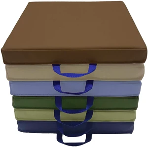 SoftScape 15 inch Square Classroom Floor Cushions with Handles; Flexible Seating for Daycare, Preschool, Playroom; 2 inch Thick Deluxe Foam (6-Piece) - Earthtone, 12228-ET SoftScape 15 inch Square Classroom Floor Cushions with Handles; Flexible Seating for Daycare, Preschool, Playroom; 2 inch Thick Deluxe Foam (6-Piece) - Earthtone, 12228-ET