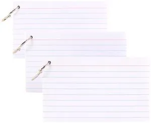 3x5 Index Cards with Ring, 300 Pack Single Sided Lined White Flashcards White Flash Cards for Studying Lined, Note Cards 3 x 5 for To Do List, Note Taking, School Supplies, Office and Home 3x5 Index Cards with Ring, 300 Pack Single Sided Lined White Flashcards White Flash Cards for Studying Lined, Note Cards 3 x 5 for To Do List, Note Taking, School Supplies, Office and Home