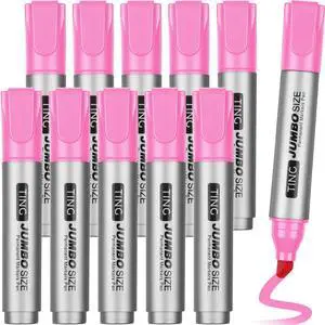 10 Pack Jumbo Permanent Markers Chisel Tip Quick Dry Pink Waterproof, Large Big Poster Pens Bulk for Office, Logistics Company and More 10 Pack Jumbo Permanent Markers Chisel Tip Quick Dry Pink Waterproof, Large Big Poster Pens Bulk for Office, Logistics Company and More