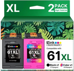 61XL 61 Ink Cartridges 4500 5530 for HP Ink 61XL Black and Color Combo Pack Replacement for HP printer ink 61 xl ink cartridges for Envy 4500 5530 4502 OfficeJet 4630 DeskJet 2540 (1Tri-Color, 1Black) 61XL 61 Ink Cartridges 4500 5530 for HP Ink 61XL Black and Color Combo Pack Replacement for HP printer ink 61 xl ink cartridges for Envy 4500 5530 4502 OfficeJet 4630 DeskJet 2540 (1Tri-Color, 1Black)