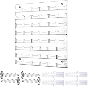 Acrylic Business Card Holder Wall Mount Office, 48 Pockets Clear Sticker Display Rack, Multiple Card Holder, Acrylic Organizing Display Stand, Pre Drilled for Easy Install, Reception Acrylic Business Card Holder Wall Mount Office, 48 Pockets Clear Sticker Display Rack, Multiple Card Holder, Acrylic Organizing Display Stand, Pre Drilled for Easy Install, Reception