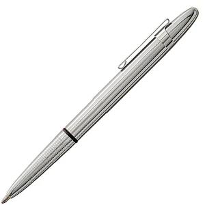 Space Pen Chrome Pressurized Ballpoint Bullet Pen Compact Size, Writes Upside Down and in Extreme Temperatures, Black Ink, Medium Point, Pocket Clip, Made in the USA Space Pen Chrome Pressurized Ballpoint Bullet Pen Compact Size, Writes Upside Down and in Extreme Temperatures, Black Ink, Medium Point, Pocket Clip, Made in the USA