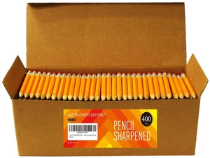 Half Pencils with Eraser Tops, 400 Count Golf Pencil, Classroom, Pew, #2 HB, Pre-Sharpened Hexagon, Back to school, Bulk Pack Half Pencils with Eraser Tops, 400 Count Golf Pencil, Classroom, Pew, #2 HB, Pre-Sharpened Hexagon, Back to school, Bulk Pack