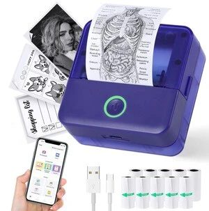 Mini Sticker Printer, X6 Print Pod with 10 Rolls Thermal Paper Bluetooth Pocket Printer Sticker Maker for Phone, Impresora Portátil for Gifts, DIY, Journaling Supplies, Photos (Purple) Mini Sticker Printer, X6 Print Pod with 10 Rolls Thermal Paper Bluetooth Pocket Printer Sticker Maker for Phone, Impresora Portátil for Gifts, DIY, Journaling Supplies, Photos (Purple)